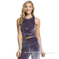 Womens Super Soft Comfortable Velvet Crop Top Wholesale Fitness Yoga Wear Sports Wear